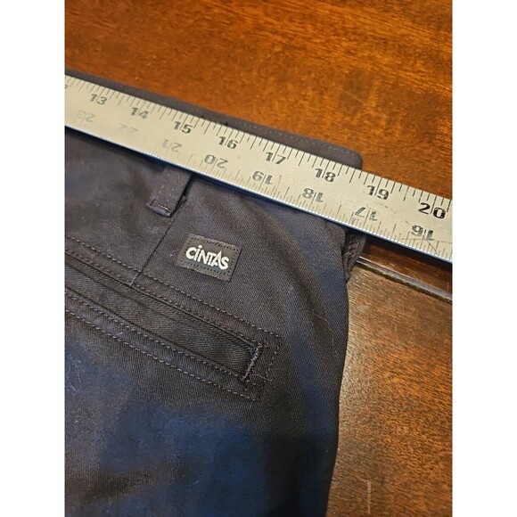 Cintas Comfort Flex Navy Black Cargo Work Pant 38x33 #270-35 Relaxed Fit - Picture 8 of 9